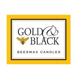 Gold and Black Beeswax Candles