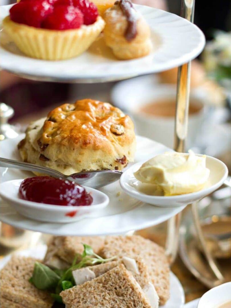 Afternoon tea tiered plates