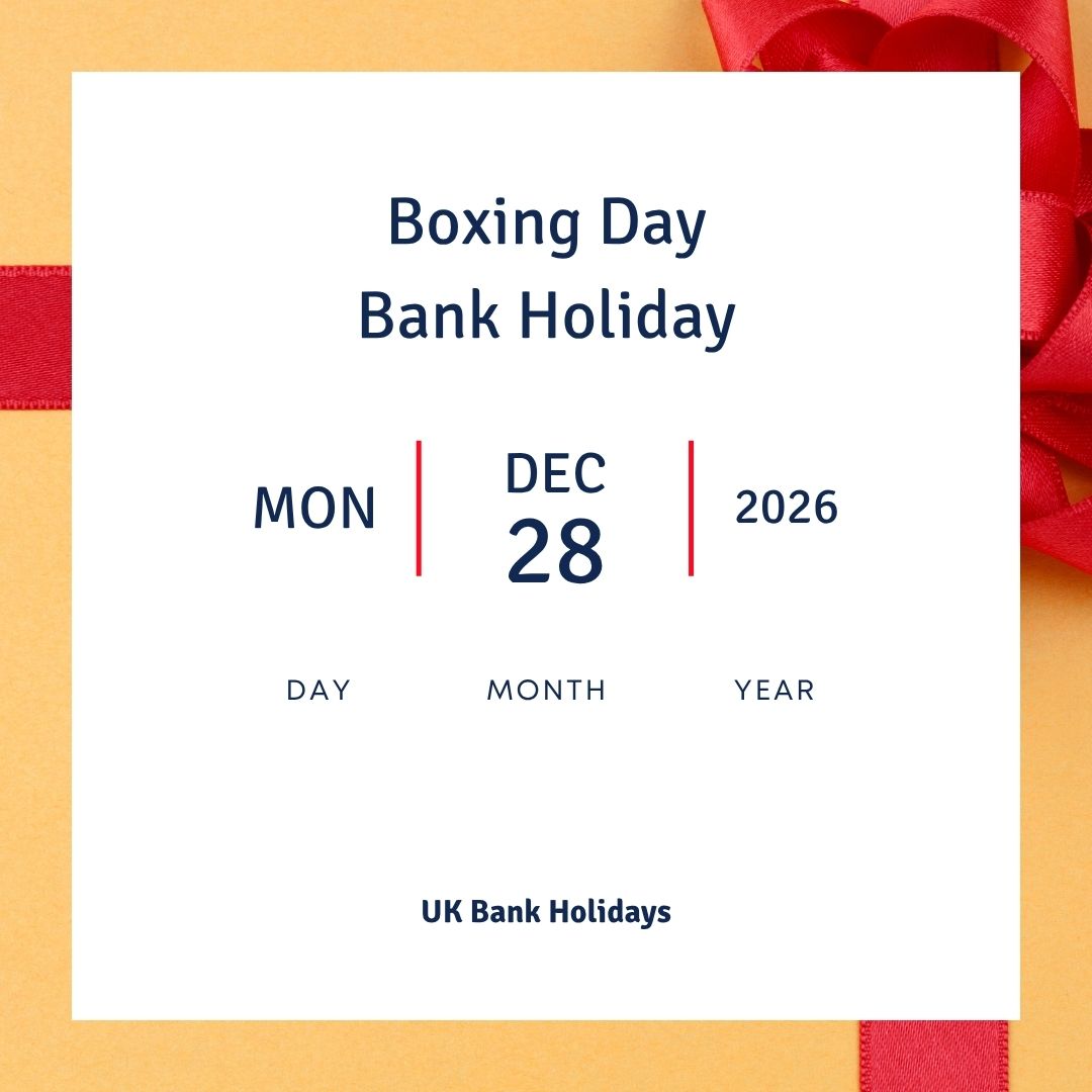 Boxing Day Bank Holiday 2026