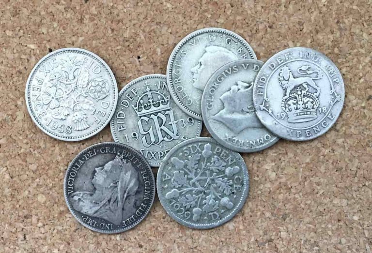 Sixpence coins