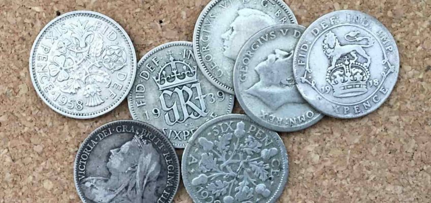 Sixpence coins