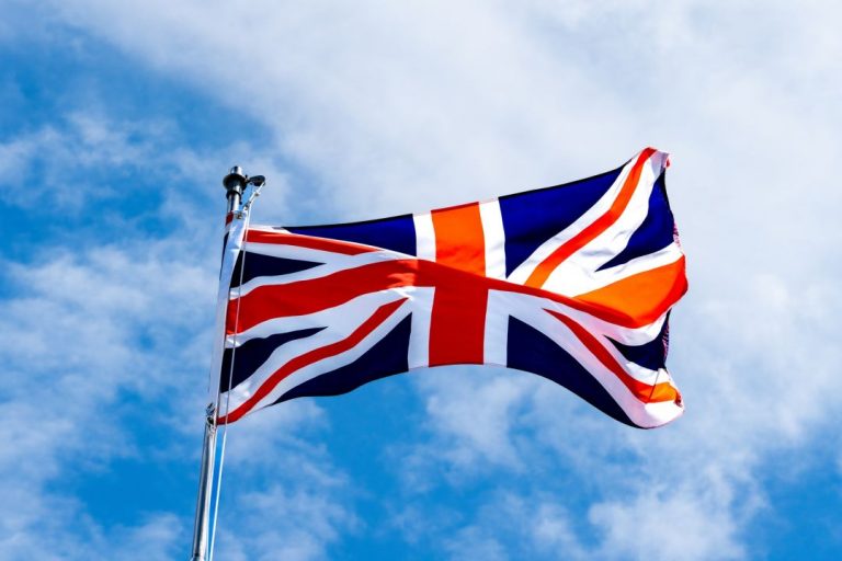 Union Jack flag for the Queens Jubilee Celebrations 2022