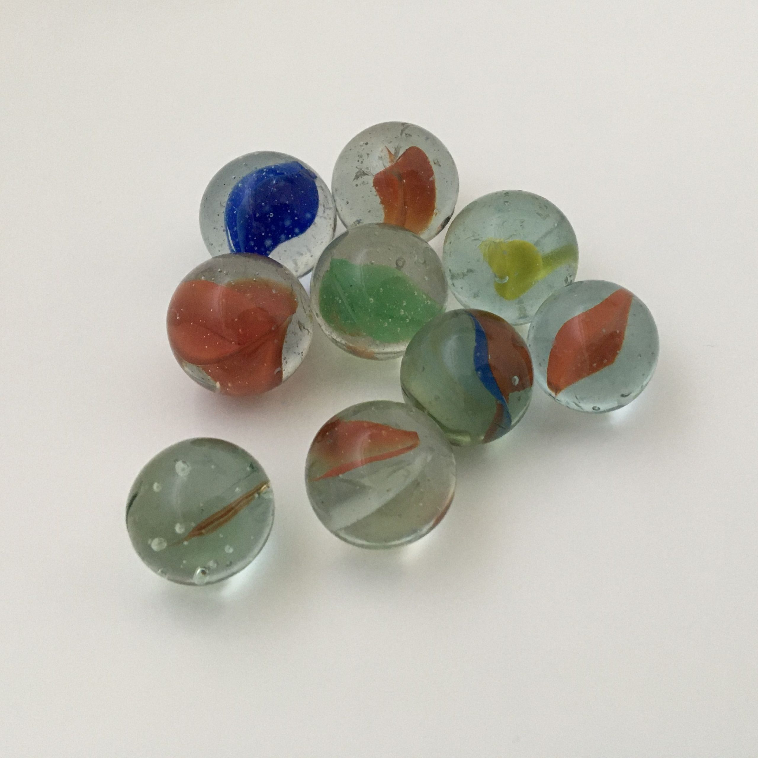 Collection of vintage cats eye marbles